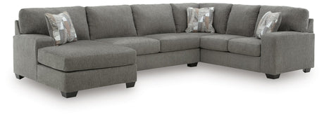 Clarington Greystone Chenille 3-Piece Sleeper Sectional with Chaise - image 2