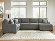 Clarington Greystone Chenille 3-Piece Sleeper Sectional with Chaise from Decor Furniture
