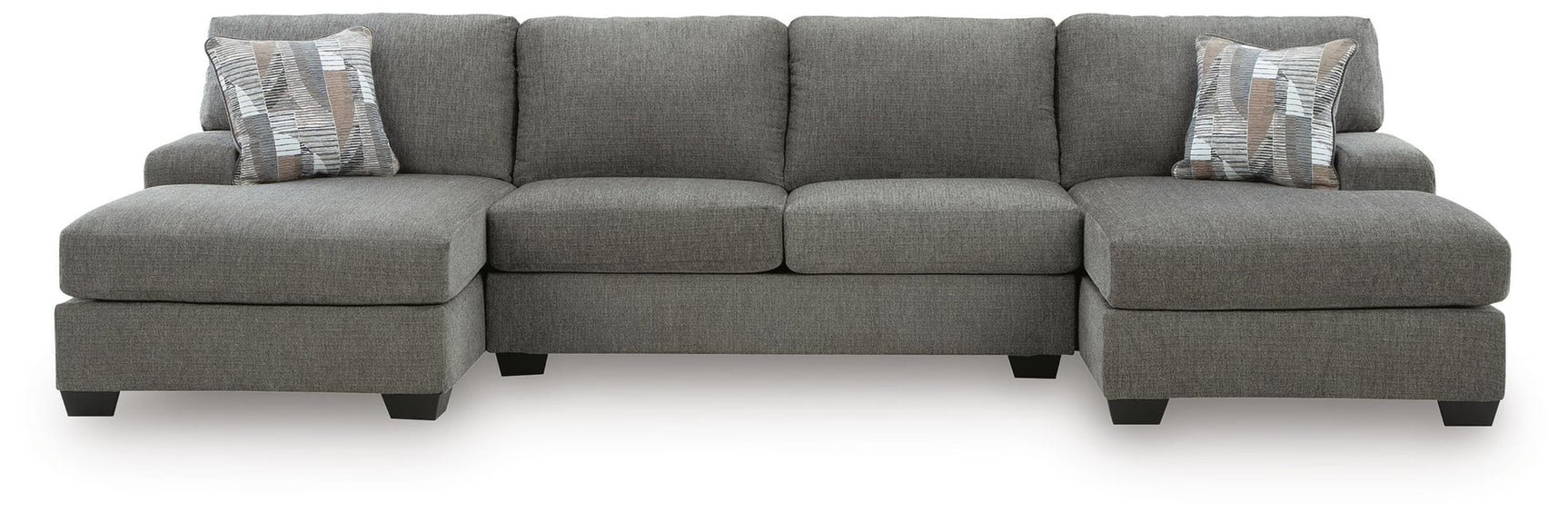 Clarington Greystone Chenille 3-Piece Sleeper Sectional with Double Chaise - image 2