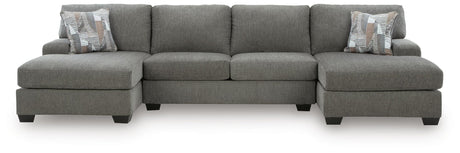 Clarington Greystone Chenille 3-Piece Sleeper Sectional with Double Chaise - image 2