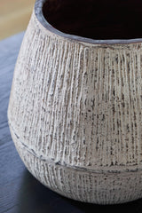 Top view of Claymount Distressed Brown Decorative Vase
