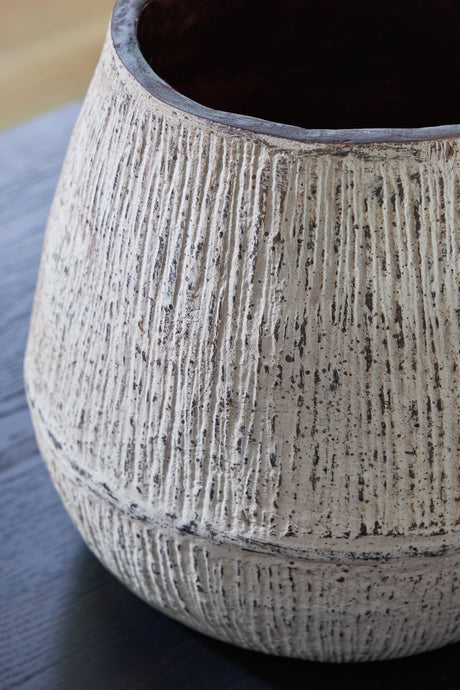 Top view of Claymount Distressed Brown Decorative Vase