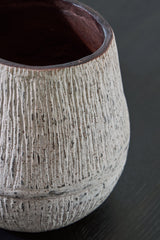 Close-up of Claymount Distressed Brown vase texture