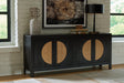 Cliffiings Black/natural Accent Cabinet - Ella Furniture