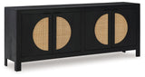 Cliffiings Black/natural Accent Cabinet - Ella Furniture