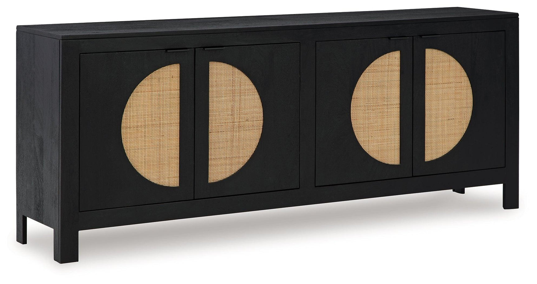 Cliffiings Black/natural Accent Cabinet - Ella Furniture