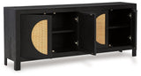 Cliffiings Black/natural Accent Cabinet - Ella Furniture