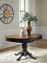 Clorazi Black/Brown Dining Butterfly Extension Table from Decor Furniture