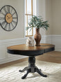 Clorazi Black/Brown Dining Butterfly Extension Table from Decor Furniture