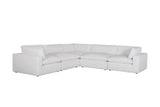 Side view of XL Cloud White sectional sofa