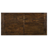 detail view of Coleman Rustic Golden Brown Rectangular Dining Room Set dining room furniture