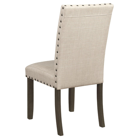 Coleman Rustic Golden Brown Dining Set chair close-up