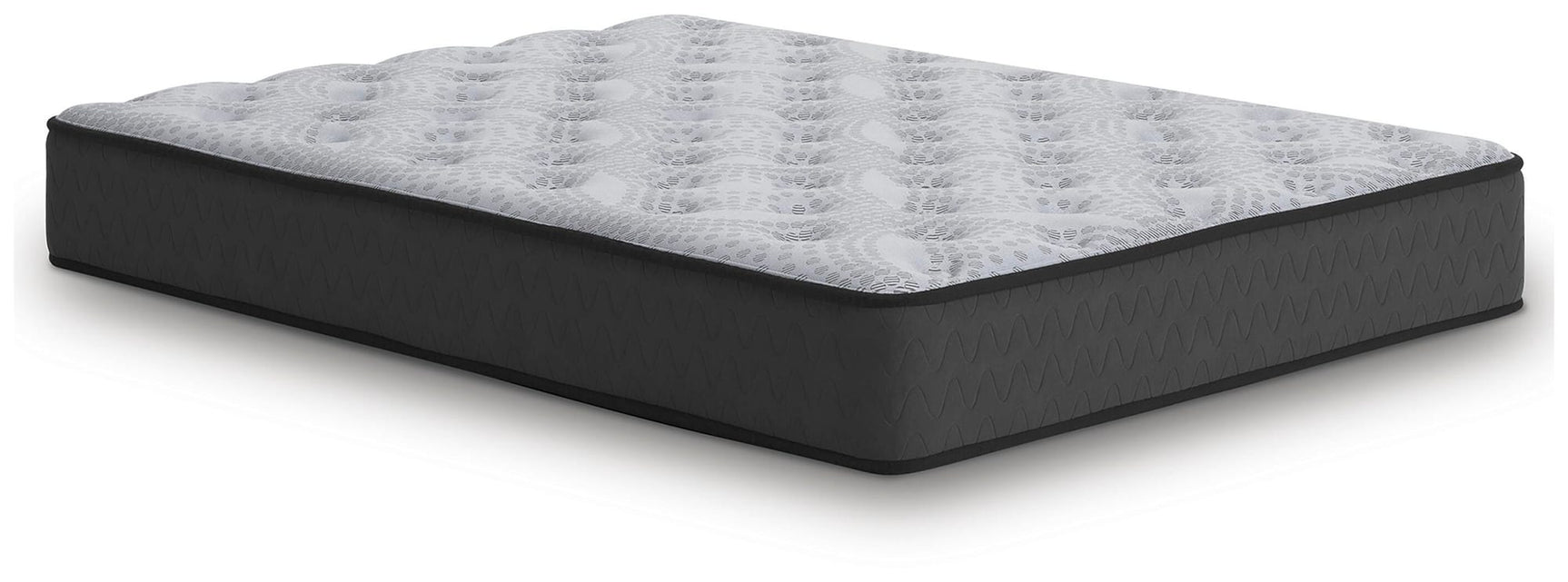 Comfort Plus Gray Twin Mattress angled view