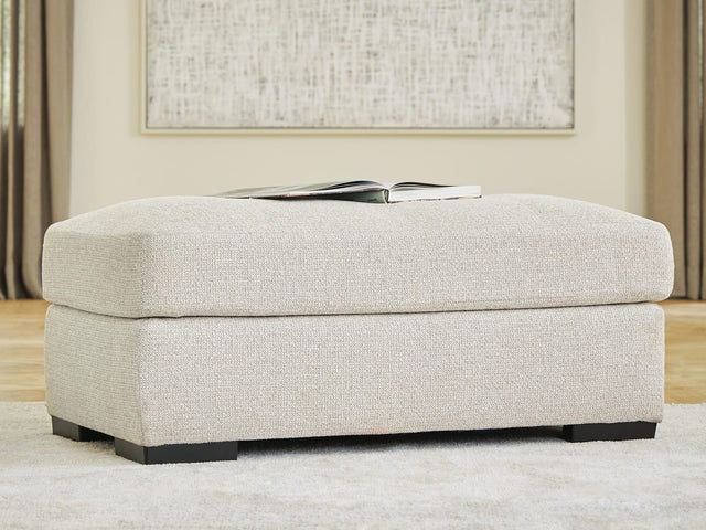 Conlee-Pike Linen Chenille Ottoman from Decor Furniture