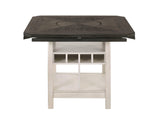 Conner Chalk Gray Oval Counter Height Dining Set top view