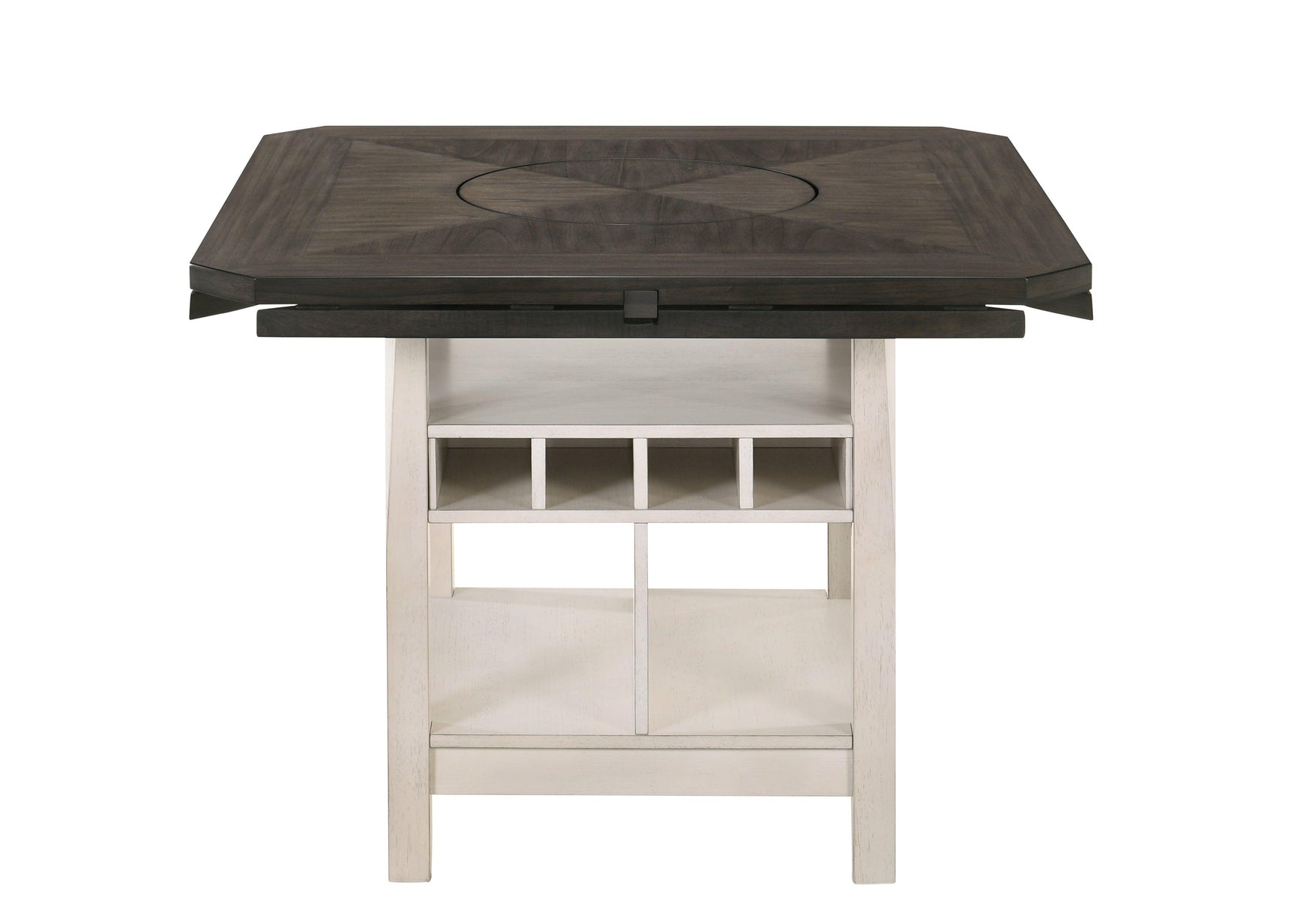 Conner Chalk Gray Oval Counter Height Dining Set top view