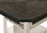 Conner Chalk Gray Oval Counter Height Dining Set cushion close-up