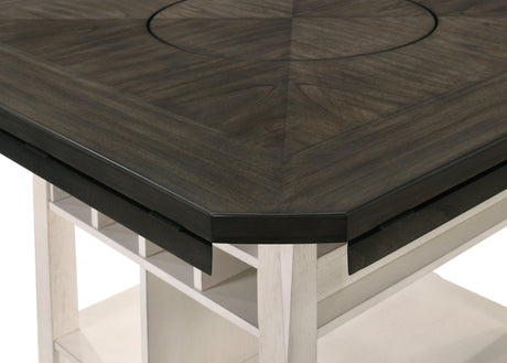 Conner Chalk Gray Oval Counter Height Dining Set cushion close-up