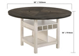 Conner Chalk Gray Oval Counter Height Dining Set chair cushion detail