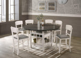 Conner Chalk Gray Oval Counter Height Dining Set overview