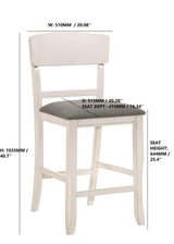 Conner Chalk Gray Oval Counter Height Dining Set side profile