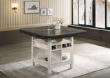 Conner Chalk Gray Oval Counter Height Dining Set seat cushion detail