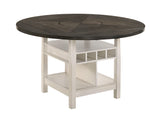 Conner Chalk Gray Oval Counter Height Dining Set front view