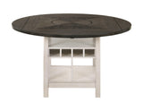 Conner Chalk Gray Oval Counter Height Dining Set leg detail