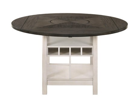 Conner Chalk Gray Oval Counter Height Dining Set leg detail
