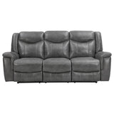 Close-up of Conrad sofa upholstery and stitching detail