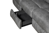 Conrad 3-piece upholstered grey motion sofa set view