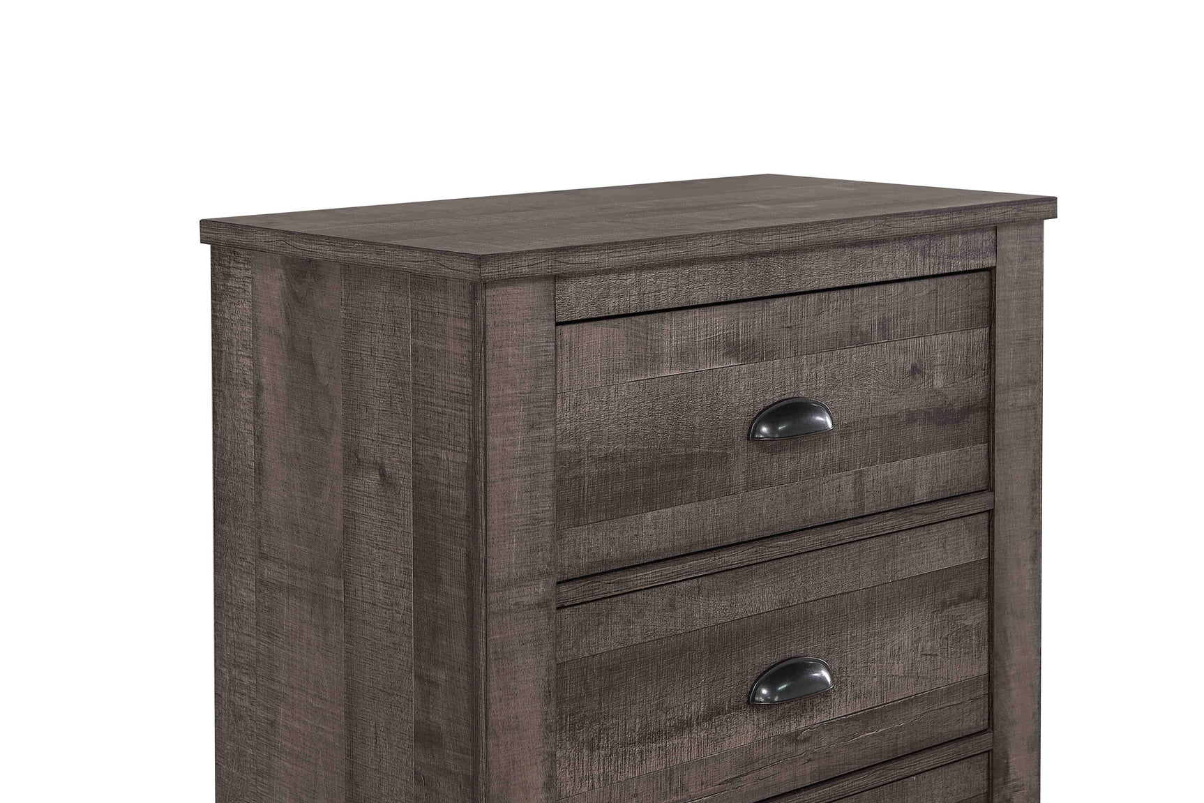 Coralee Gray TV Stand with storage doors and open shelves in living room
