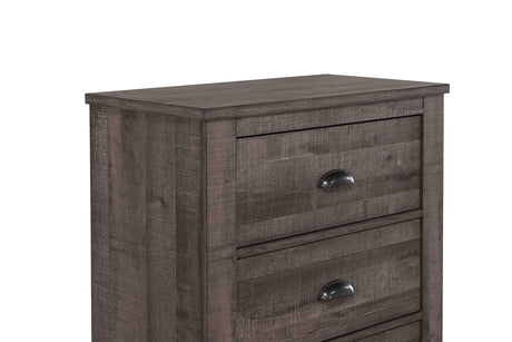 Coralee Gray TV Stand with storage doors and open shelves in living room