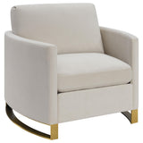 Side angle showing sofa cushions and arms