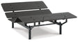 Cosmic Power Base Queen Adjustable Bed Frame in Black, angled view