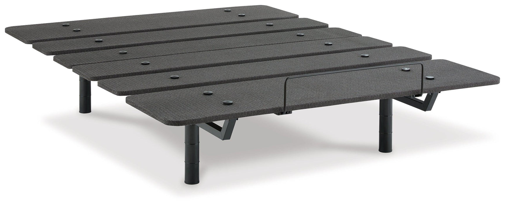 Side view of Cosmic Power Base Twin XL adjustable base in black