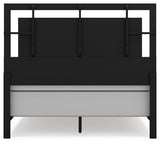 Covetown queen panel bed slats and frame detail
