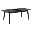 Crestmont dining table grey faux marble top front view