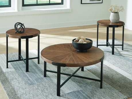 Crosstrail Brown Table (Set of 3) from Decor Furniture