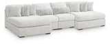 Cuddle Plush Arctic Chenille,Velvet 4-Piece Sectional with Chaise - image 2