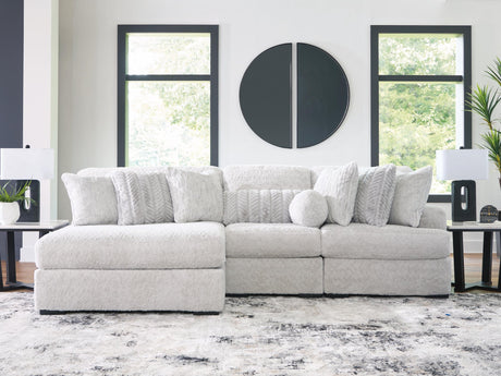 Cuddle Plush Arctic Chenille,Velvet 3-Piece Sectional with Chaise - image 1