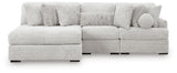 Cuddle Plush Arctic Chenille,Velvet 3-Piece Sectional with Chaise - image 3