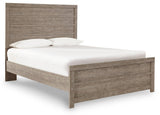 side view of Culverbach Gray Panel Bedroom Set bed