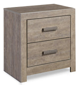 side view of Culverbach Gray Panel Bedroom Set bed