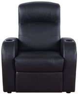 Side view of Cyrus 3-piece upholstered home theater seating