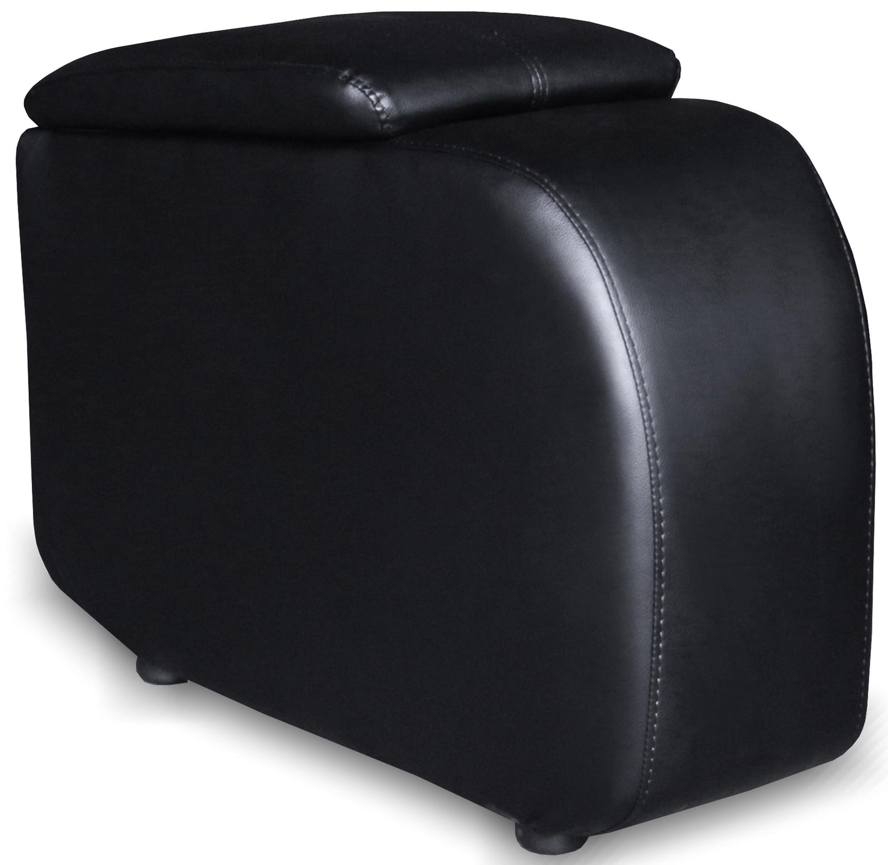 Detailed view of armrest and cup holder