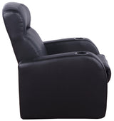 Reclining motion feature detail on Cyrus home theater seat