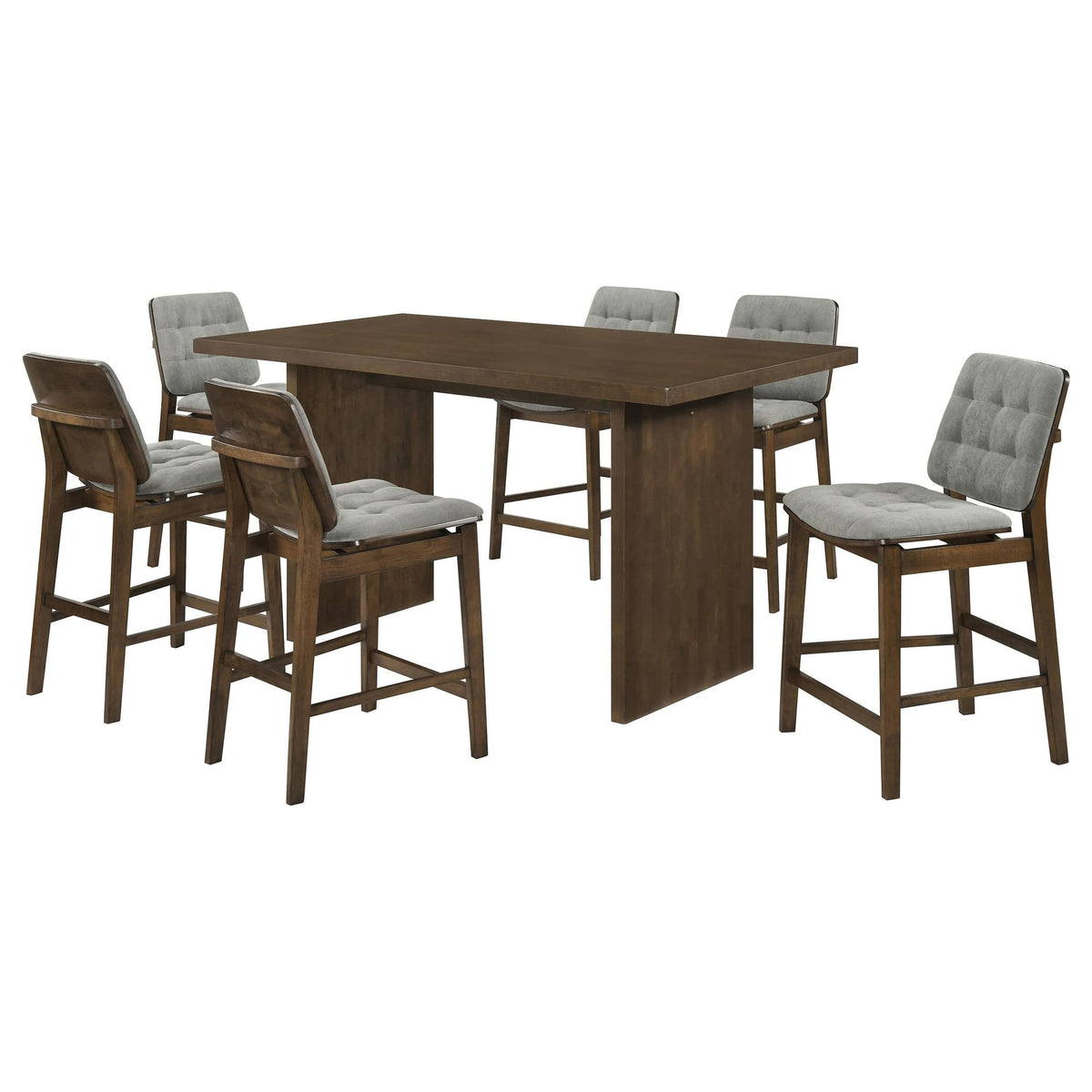 Decker 7-piece 70-inch Counter Height Dining Set in Grey and Walnut — product image 2