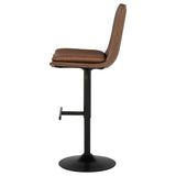Eldridge Faux Leather Upholstered Adjustable Bar Stool Coffee — product image 6