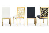 Back view of Mimi velvet dining chair